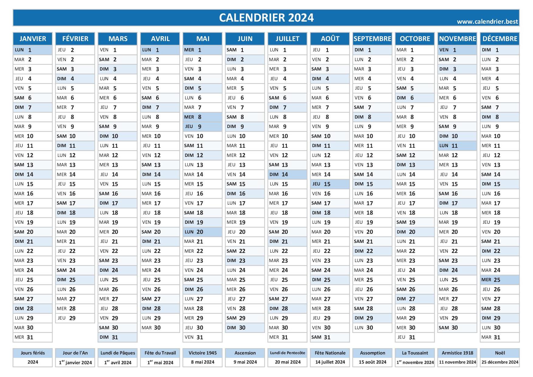 Agenda journalier 2024 à imprimer. Page de fichier PDF par jour avec  sections -  France