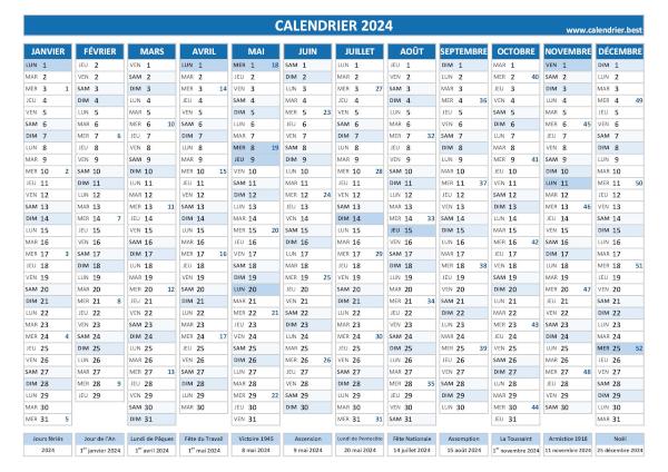 Agenda 2024: Journalier 1 page par jour 12 mois de janvier à décembre 2024,  (French Edition)