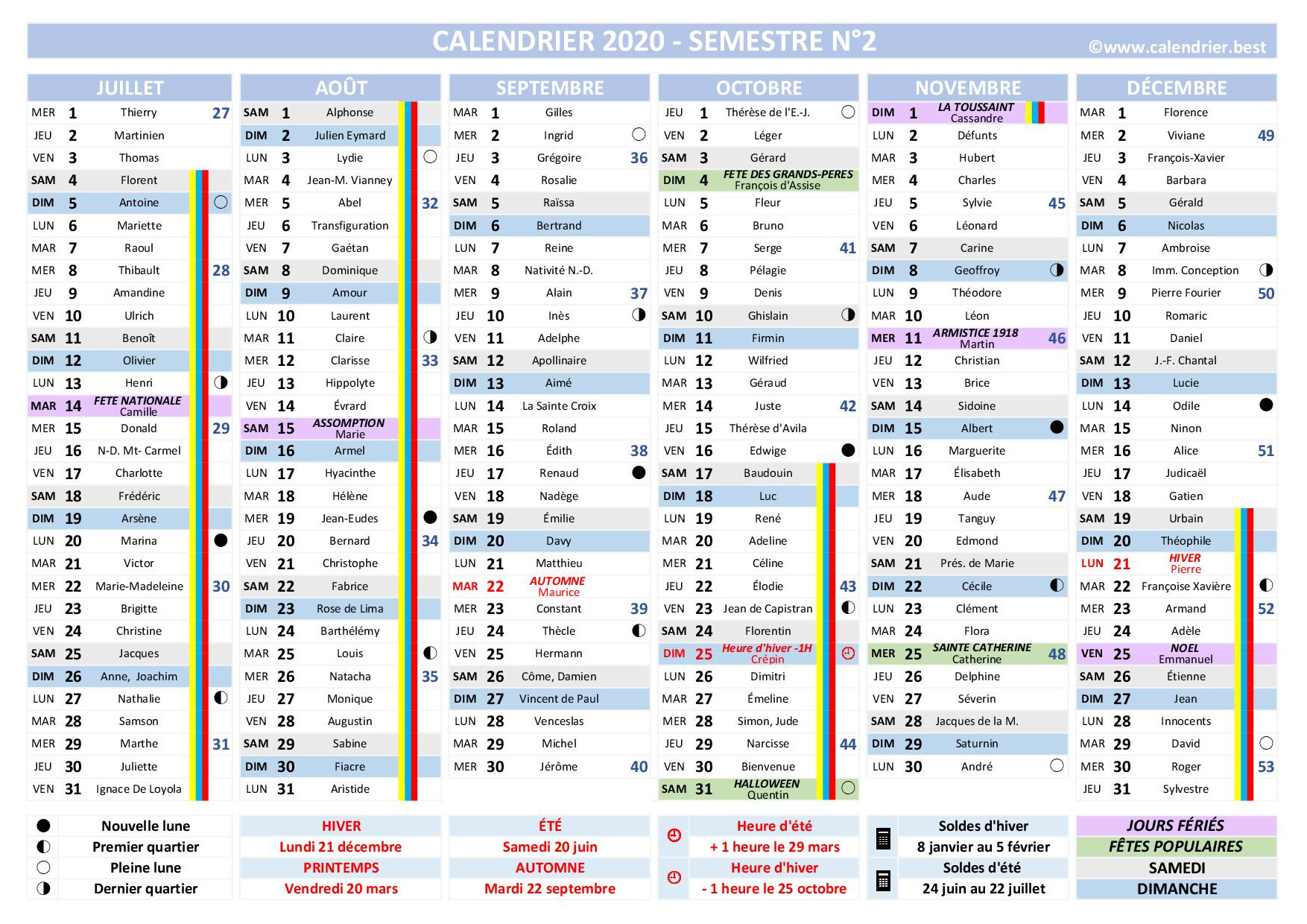 File:Calendrier 2020 semaines ISO fr.svg — Wikimedia Commons