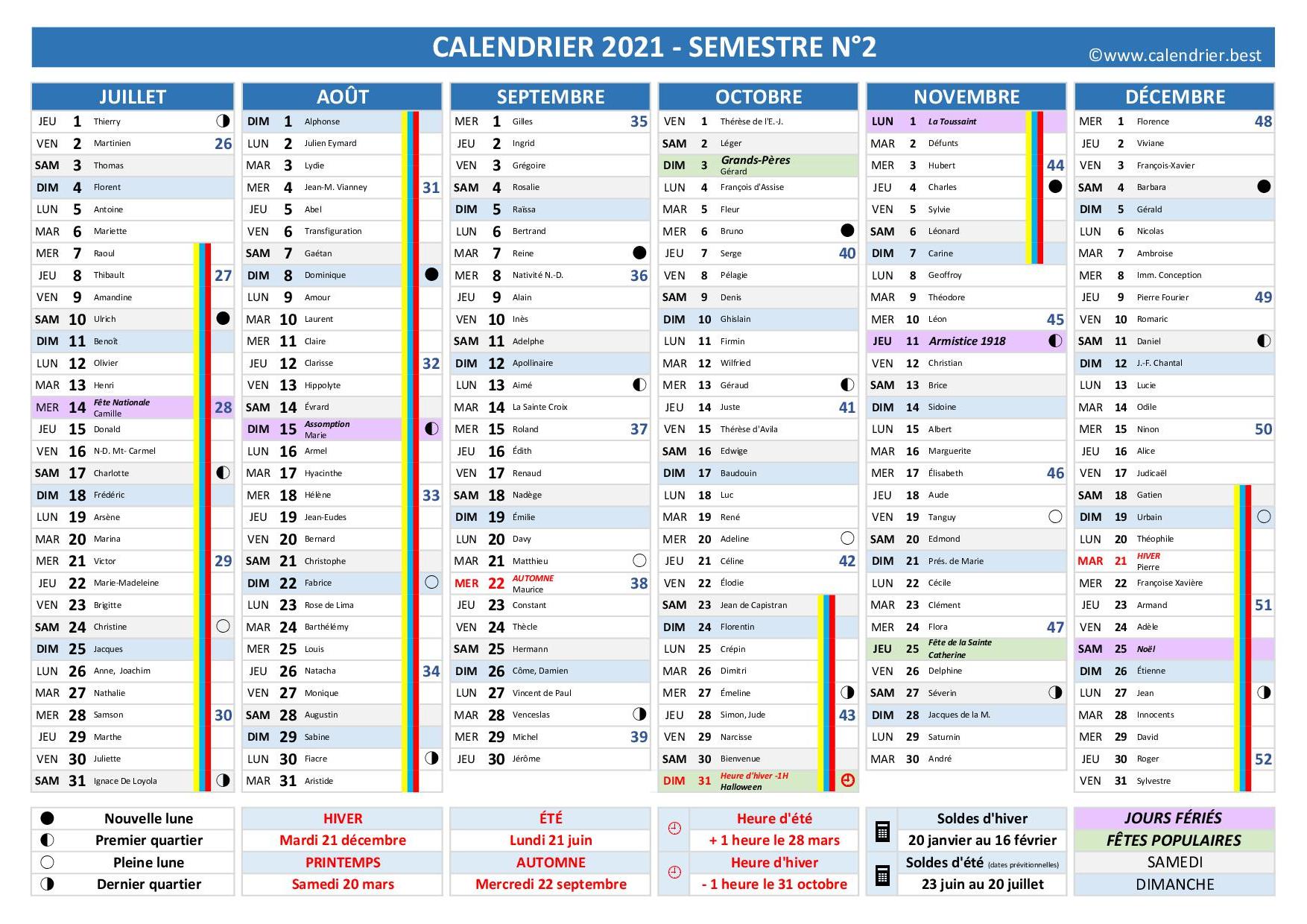 Calendrier éphéméride 2021 - France Loisirs Suisse