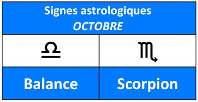 Signe astrologique du mois d'octobre