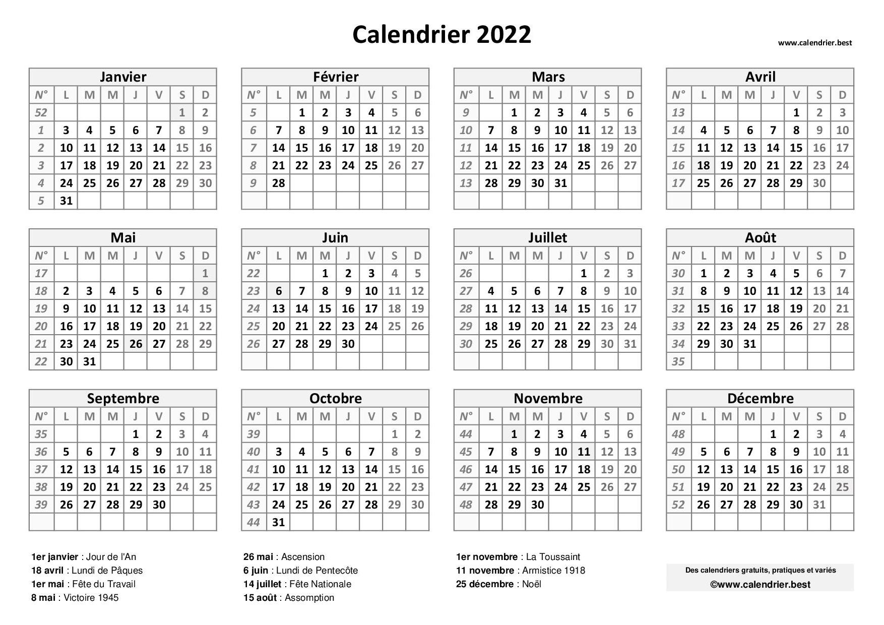 Jours fériés 2022 en France : dates et calendriers