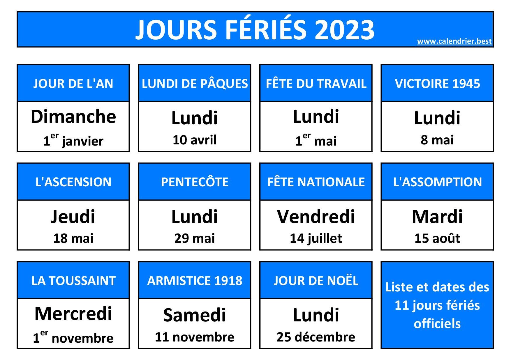 Dates Des Jours Feries 2023 2024 Calendrier 2023 2024 Avec Jours Images