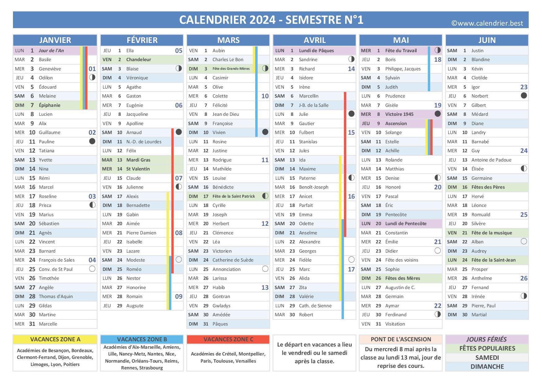 Calendrier 2024 Tous Les Mois Calendrier Des Fêtes Nationales Dates Et  Jours Fériés Commémoratifs