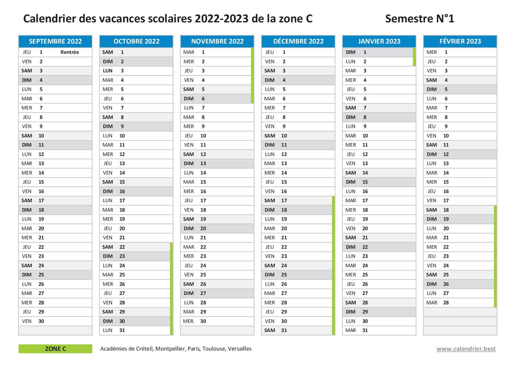 Vacances scolaires 2022 2023 Toulouse : dates et calendrier scolaire 2022 -2023